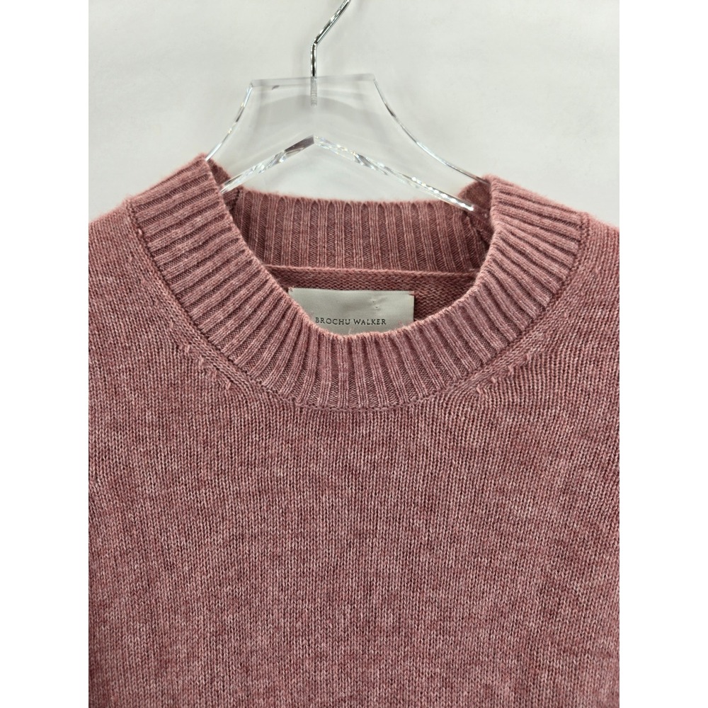 Brochu Walker Pink Wool Cashmere Layered Look Sweater Womens Medium Quiet Luxury - Picture 3 of 14